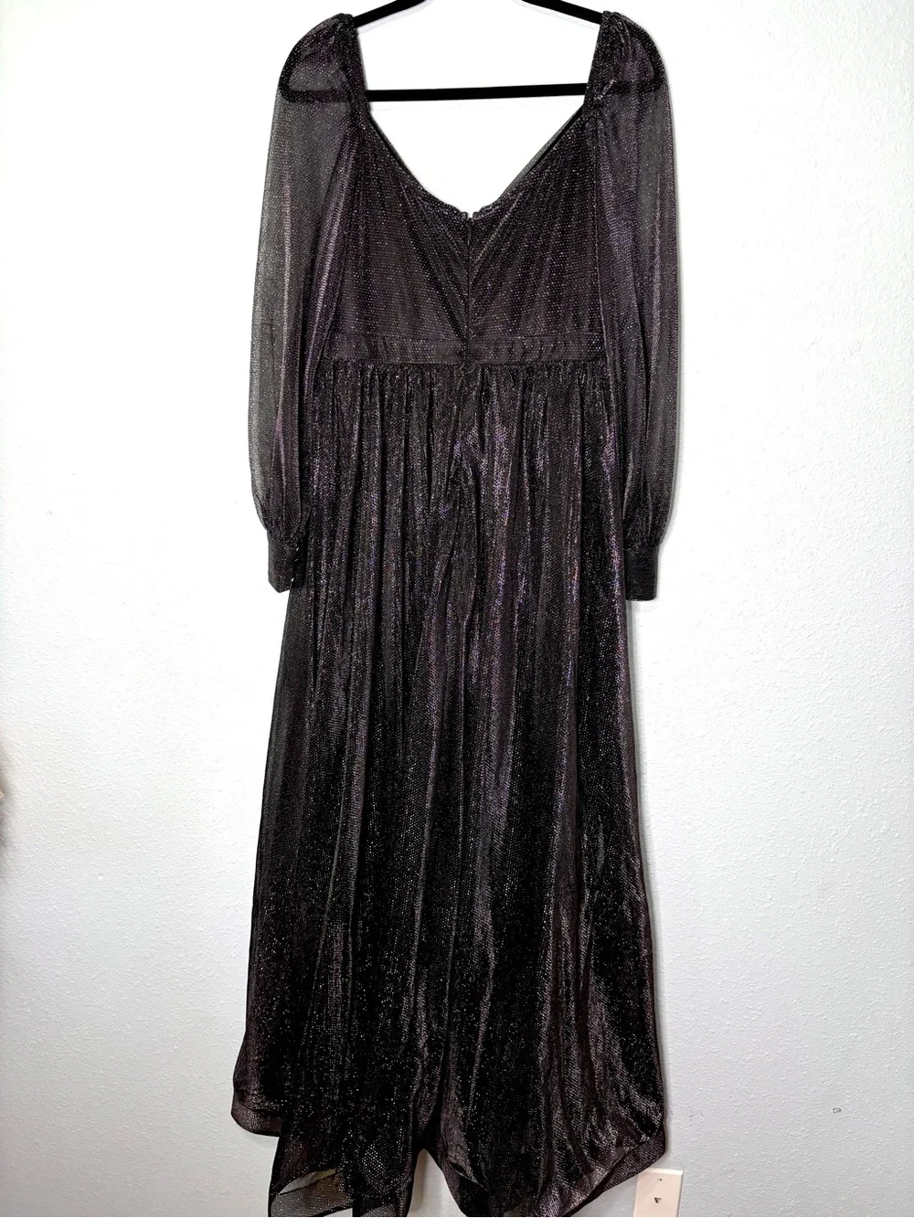 Baltic Born NWT Octavia Shimmer Gown Black Long Sleeve M